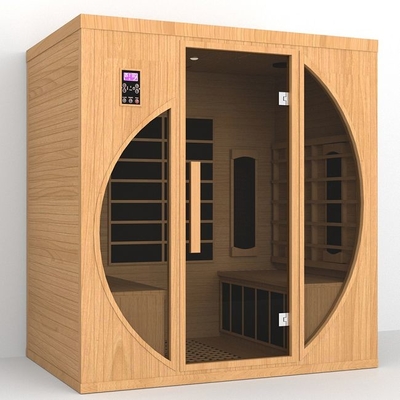 Ev 4 Kişilik Boyutu İçin CE Sertifikalı Ahşap Kapalı Uzak Kızılötesi Kuru Sauna