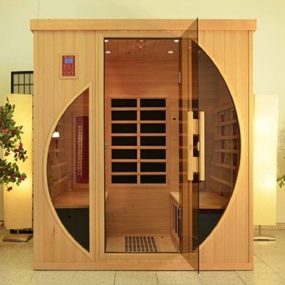 Ev 4 Kişilik Boyutu İçin CE Sertifikalı Ahşap Kapalı Uzak Kızılötesi Kuru Sauna