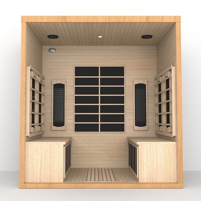 Ev 4 Kişilik Boyutu İçin CE Sertifikalı Ahşap Kapalı Uzak Kızılötesi Kuru Sauna