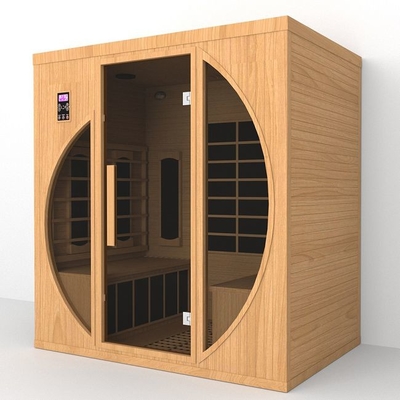 Ev 4 Kişilik Boyutu İçin CE Sertifikalı Ahşap Kapalı Uzak Kızılötesi Kuru Sauna