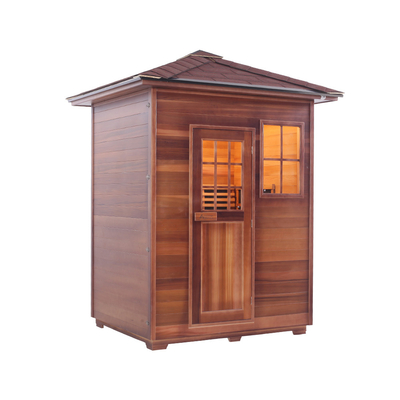 2 - 3 Kişilik Karbon Panel Açık Kuru Sauna Odası Ev Şekli