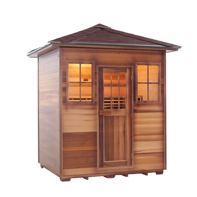 Geleneksel Kanada Hemlock 3 - 4 Kişilik Kuru Sauna Dış Mekan