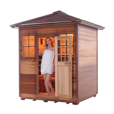 Geleneksel Kanada Hemlock 3 - 4 Kişilik Kuru Sauna Dış Mekan
