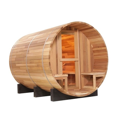 Arka Bahçe için OEM Katı Ahşap Kırmızı Sedir Açık Varil Buhar Sauna