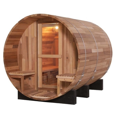 Arka Bahçe için OEM Katı Ahşap Kırmızı Sedir Açık Varil Buhar Sauna
