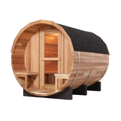 Arka Bahçe için OEM Katı Ahşap Kırmızı Sedir Açık Varil Buhar Sauna