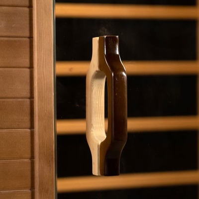 Kapalı Masif Ahşap Karbon Panel Isıtıcı Uzak Kızılötesi 2 Kişilik Sauna Odası