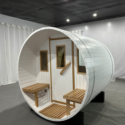 White Garden Outdoor 4 Kişilik Ahşap Varil Sauna Yeni Tasarım