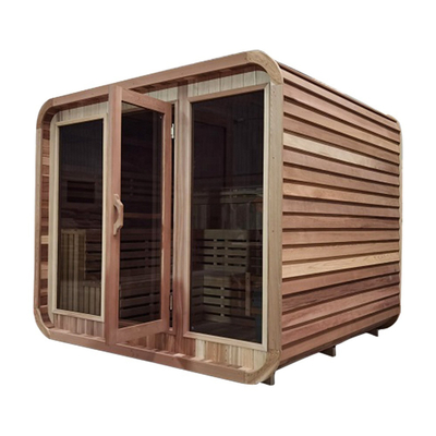 Hemlock / Red Cedar Cube Outdoor Kuru Sauna 6 Kişilik
