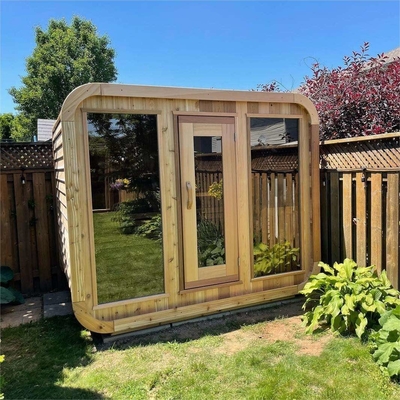 Hemlock / Red Cedar Cube Outdoor Kuru Sauna 6 Kişilik