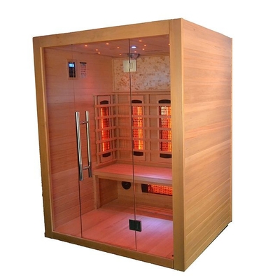 Hemlock'ta 3 Kişilik Kapalı Tam Spektrumlu Ahşap Ev Kuru Sauna Odası