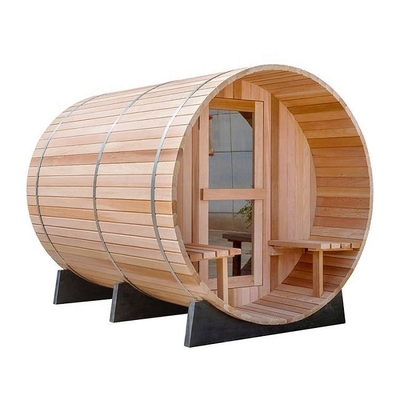 Sundurmalı Geleneksel Buharlı Isıtıcı Açık Ahşap Varil Sauna Odası