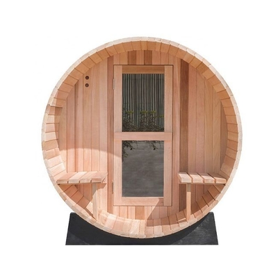 Sundurmalı Geleneksel Buharlı Isıtıcı Açık Ahşap Varil Sauna Odası