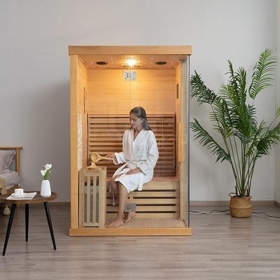 Hemlock Elektrikli Soba Isıtıcı Kapalı Ahşap Buhar Sauna Odası 2 Kişilik
