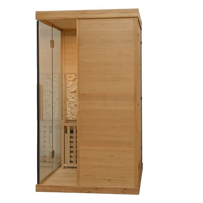 3KW Ev İç Mekan Kullanımı 2 Kişilik Geleneksel Buhar Ahşap Sauna Odası