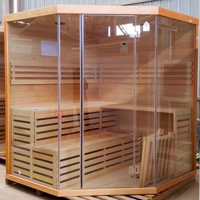 Yatak Odası Köşe Buhar Sauna Odası Büyük Kapasiteli Aile 8 Kişilik Kullanım