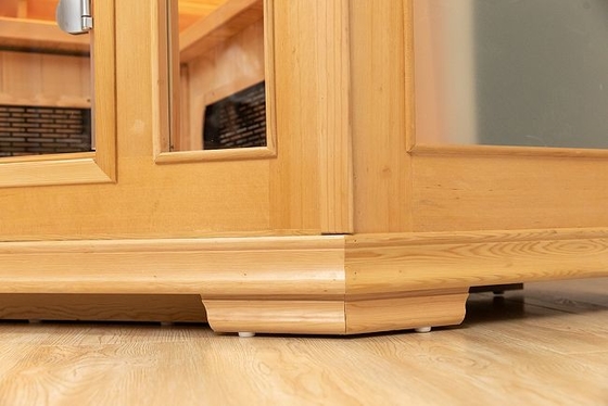 Kırmızı Sedir Ağacı Kapalı Seramik Isıtıcı Kızılötesi Sauna Odası Modern Tasarım