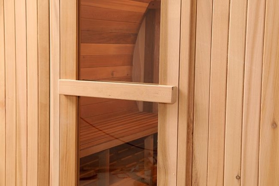 6KW Sobalı Açık Masif Ahşap Kırmızı Sedir Kuru Buhar Varil Sauna
