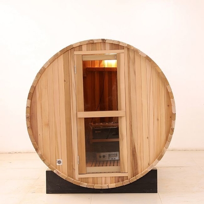 6KW Sobalı Açık Masif Ahşap Kırmızı Sedir Kuru Buhar Varil Sauna