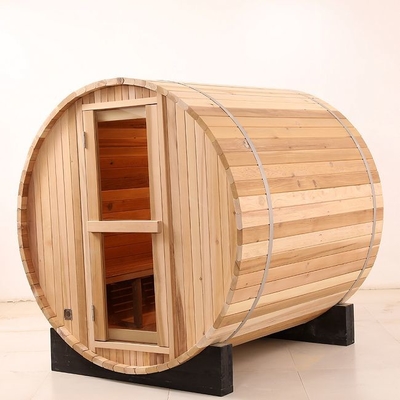 6KW Sobalı Açık Masif Ahşap Kırmızı Sedir Kuru Buhar Varil Sauna