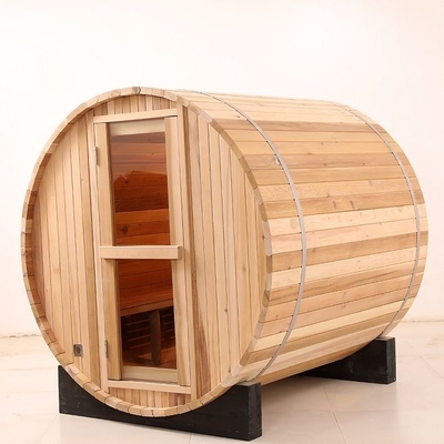 Masif Ahşap Geleneksel Isıtıcı Varil Açık Buhar Sauna 8 Kişilik