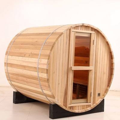 Masif Ahşap Geleneksel Isıtıcı Varil Açık Buhar Sauna 8 Kişilik