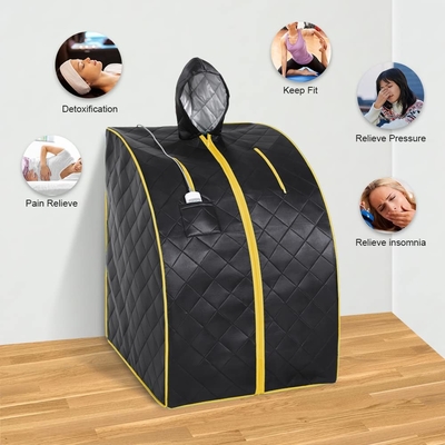 1050W Ev Tam Vücut 1 Kişi Boyu Şapkalı Taşınabilir Kızılötesi Sauna