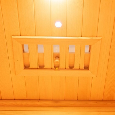 Kapalı Ahşap Küçük Kızılötesi &amp; Buhar Kombinasyonu Sauna 2 Kişilik