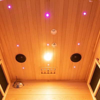 Kapalı Ahşap Küçük Kızılötesi &amp; Buhar Kombinasyonu Sauna 2 Kişilik