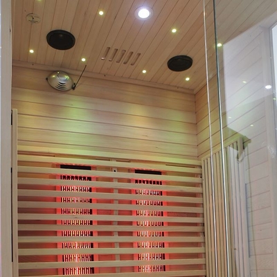 Ev İçin Tam Spektrumlu ve Karbon Isıtıcı Masif Ahşap 2 Kişi Kızılötesi Sauna
