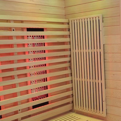 Ev İçin Tam Spektrumlu ve Karbon Isıtıcı Masif Ahşap 2 Kişi Kızılötesi Sauna