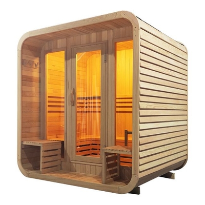 Ahşap Dış Soba Isıtıcı Kare Açık Bahçe Sauna Ev Ticari