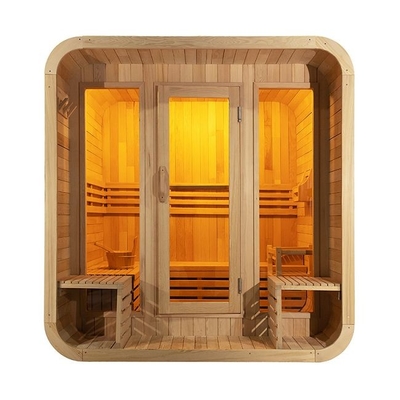 Ahşap Dış Soba Isıtıcı Kare Açık Bahçe Sauna Ev Ticari