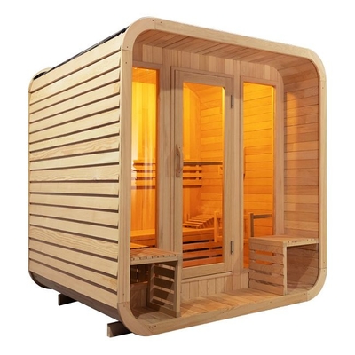 Ahşap Dış Soba Isıtıcı Kare Açık Bahçe Sauna Ev Ticari