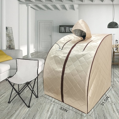 Taşınabilir Bir Kişi Sauna Seti Isıtma Ayak Pedi ile Tam Vücut Ev SPA Kutusu
