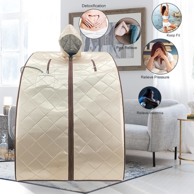 Taşınabilir Bir Kişi Sauna Seti Isıtma Ayak Pedi ile Tam Vücut Ev SPA Kutusu