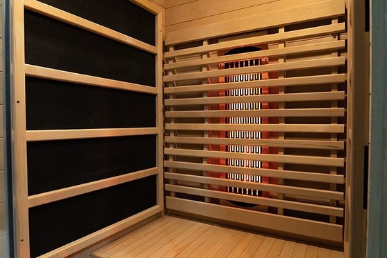 Lüks Katı Ahşap Kanada Hemlock 1 Kişi Ev Kızılötesi Sauna Ahşap Küçük