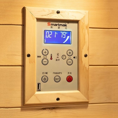 Lüks Katı Ahşap Kanada Hemlock 1 Kişi Ev Kızılötesi Sauna Ahşap Küçük