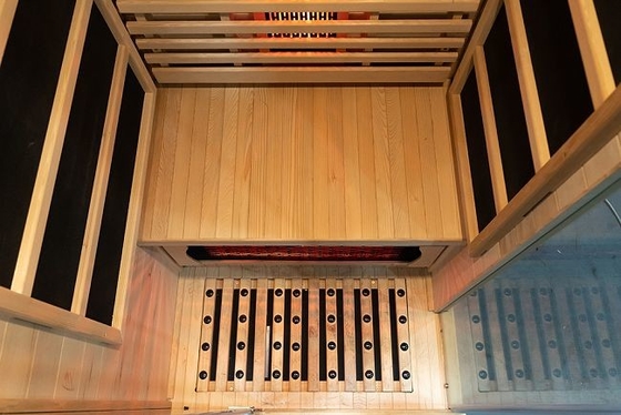 Lüks Katı Ahşap Kanada Hemlock 1 Kişi Ev Kızılötesi Sauna Ahşap Küçük