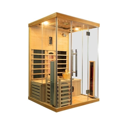 Muhteşem 3 Kişilik Kapalı Ahşap Geleneksel Buhar Ve Kızılötesi Sauna Kombine