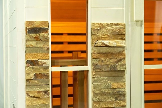 Açık Muhteşem Hemlock Sedir Ağacı 5 - 6 Kişilik Çatılı Buharlı Sauna