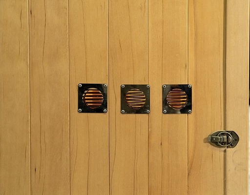 Ev Küçük Ahşap Geleneksel Buhar 2 Kişilik Sauna, 3KW Elektrikli Ocaklı