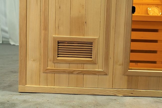 Ev Küçük Ahşap Geleneksel Buhar 2 Kişilik Sauna, 3KW Elektrikli Ocaklı