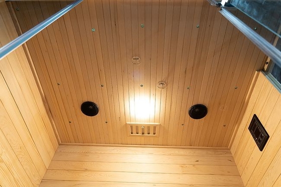 Masif Ahşap Kapalı 3KW Aile Buhar Sauna Odası 3 Kişilik