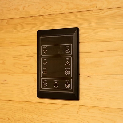 Masif Ahşap Kapalı 3KW Aile Buhar Sauna Odası 3 Kişilik