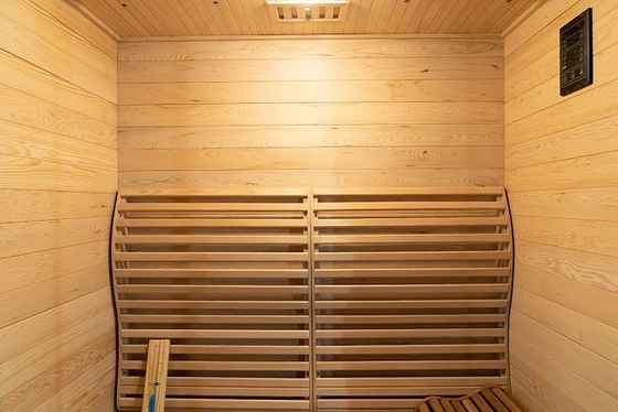 Masif Ahşap Kapalı 3KW Aile Buhar Sauna Odası 3 Kişilik
