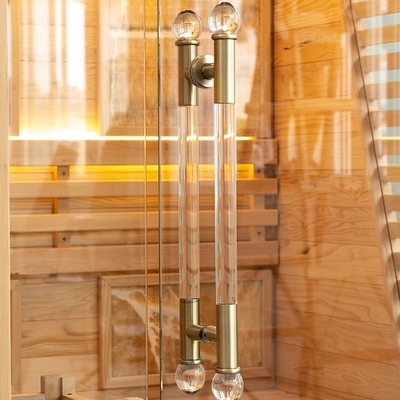 Kapalı 3KW Hemlock Ahşap Geleneksel Buhar 2 Kişilik Sauna Odası Lüks