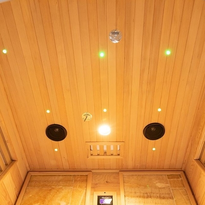 Kapalı 3KW Hemlock Ahşap Geleneksel Buhar 2 Kişilik Sauna Odası Lüks
