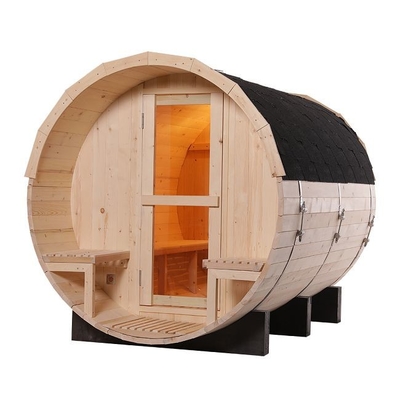 6KW Sobalı Büyük Masif Ahşap Geleneksel Buhar Açık Varil Sauna