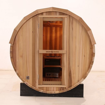 4.5KW Soba Isıtıcı 2 Kişi Kuru Islak Buhar Ahşap Varil Sauna Açık